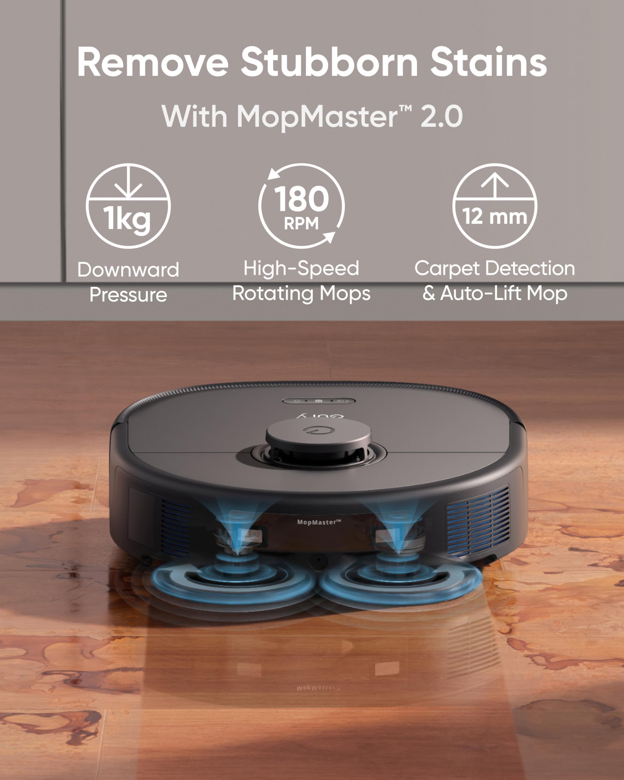 eufy X10 Pro Omni Robot Vacuum Cleaner with Dual Mop, All-in-One Station, 8,000Pa Powerful Suction
